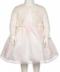 Princess Faith Fairest Forsythia Dress with Sweater (Sizes 12M - 24M) - ivory, 18 months