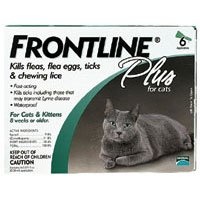 Merial Frontline Plus Flea and Tick Control for Cats and Kittens, 6 Doses