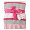 Hudson Baby Striped Chenille Blanket, Pink