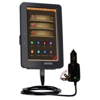 Intelligent Dual Purpose DC Vehicle and AC Home Wall Charger for the Laser eBook Media 7 EB720 - Two critical functions, one unique charger - Uses Gomadic Brand TipExchange Technology