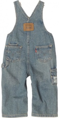 Levi's Baby-boys Infant 0766 Overalls, Clean Crosshatch, 12 Months