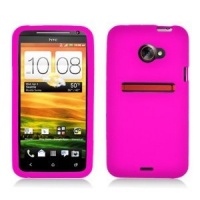 GTMax Hot Pink Soft Rubber Silicone Skin Protector Cover Case for Sprint HTC EVO LTE 4G Android Phone