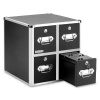 Vaultz Locking CD File Cabinet, 4 Drawers, 15.25 x 14.00 x 14.50 Inches - Black (VZ01049)