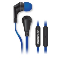 NoiseHush NX80-11904 NX80 Handsfree 3.5mm Stereo Sound Headset with Mic for all Apple iPad/iPhone and for most cell Phone Models and Brands - Retail Packaging - Blue/Black