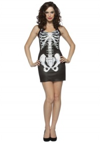 Rasta Imposta Skeleton Bones Tank Dress Sexy Adult Halloween Costume