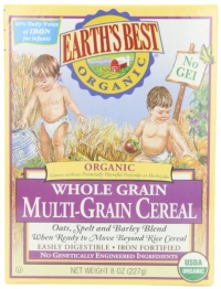 Earth's Best Organic Whole Grain, Multi-Grain Cereal, 8-Ounce Boxes (Pack of 12)