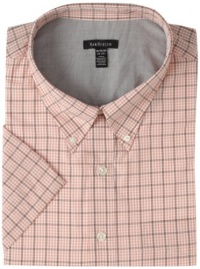 Van Heusen Men's Big-tall Short Sleeve Classic Plaid Button Down