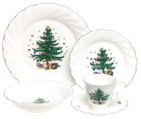 Nikko Ceramics Happy Holidays 5-Piece Dinnerware Set, Service for 1