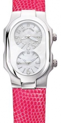 Philip Stein Women's 1-F-FSMOP-ZPI Signature Pink Lizard Leather Strap Watch