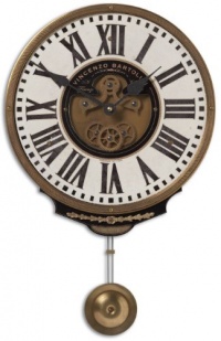 Uttermost Vincenzo Bartolini Cream Wall Weathered Laminated Clock