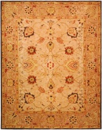 Safavieh Anatolia Collection AN512A Handmade Ivory and Biege Hand-spun Wool Area Rug, 9-Feet by 12-Feet