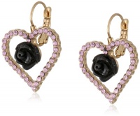 Betsey Johnson Paris is Always a Good Idea Heart Flower Drop Earrings