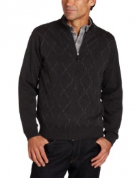 Van Heusen Men's Full Zip Argyle Sweater