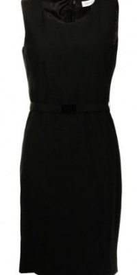 Calvin Klein Women's Basic Belted Sheath Dress Black (6P) [Apparel]