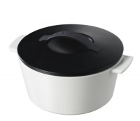 Revolution 642312 10-Inch Round Cocotte with Lid, Satin Black