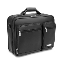 Hartmann Leather Business Cases Double Compartment Expandable Briefcase Black