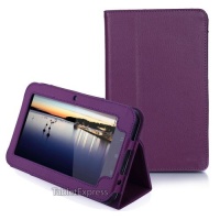 TabSuit PU Leather Case for 7'' Dragon Touch A10 Tablet / Touch Screen Computer [By TabletExpress] (Purple)