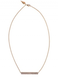 Rebecca Minkoff Pave ID Plate Necklace in Gold