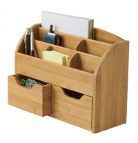 Lipper International Bamboo Space Saving Desk Organizer