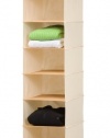 Honey-Can-Do SFT-01003 Hanging Closet Organizer, Bamboo/Canvas, 6-Shelf