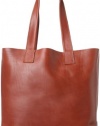 Frye James Veg Cut Leather DB436 Tote,Dark Brown,One Size