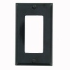 Leviton 80401-E Standard Size Thermoset Device Mount 1-Gang Decora/GFCI Device Decora Wallplate, Black