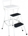 Cosco 11-18WHT Retro Chair/Step Stool, White