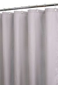 Park B. Smith Satin Stripe Watershed Shower Curtain, Antique Silver