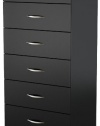 South Shore Step One Collection 6 Drawer Chest, Pure black