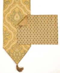 Golden yellow rays. Brighten up your dining area with the Elizabeth placemat from Sherry Kline Home, featuring a checkered pattern in tan and brown hues.