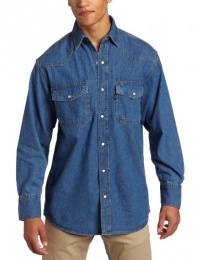 Key Industries Men's Big-Tall Long Sleeve Western Snap Denim Shirt