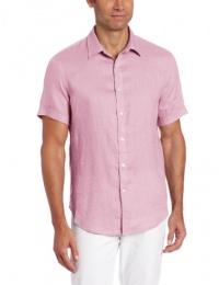 Perry Ellis Men's Short Sleeve Linen Oxford