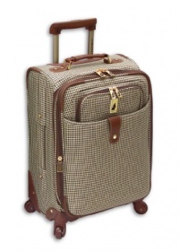 London Fog Luggage Chelsea 21 Inch 360 Expandable Upright Suiter, Olive Plaid, One Size