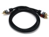 Monoprice 3ft Premium 22AWG RCA Stereo Male-Male Cable - Black