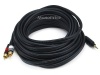 Monoprice 25ft Premium 3.5mm Male Stereo TRS Plug to Two RCA Male Plug Cable - Black