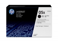 HP CE505XD Laserjet 05X Dual Pack Cartridge - Retail Packaging - Black