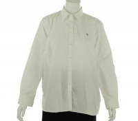 Lauren by Ralph Lauren Plus Size Shirt, Broadcloth Fitted White 3X