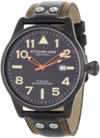 Stuhrling Original Men's 141.33557 Leisure Tuskegee Eagle Swiss Quartz Date Watch