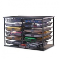 Rubbermaid 1735746 12-Compartment organizer, 7-1/8w x 29-1/8d x 16-3/8h