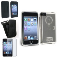 eForcity 4-In-1 Case Film Accessory Bundle for iPod touch 1G