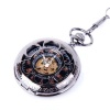 ShoppeWatch PWMSK19 Skeleton Black Dial Pocket Watch