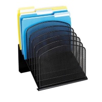 Safco Mesh Desk Organizer with Eight Tiered Sections (3258BL)