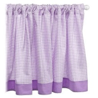 Tadpoles Basics  Gingham Rod Pocket Window Valance, Lavender