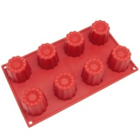 Freshware 8-Cavity Canneles Silicone Mold and Baking Pan