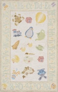 Momeni Lil Mo Abs Rug, Pale Yellow, 3' x 5'