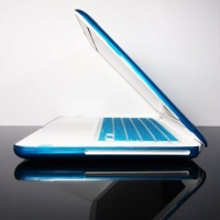 TopCase Aqua Blue Metallic Solid Hard Case Cover for New Macbook 13 White Unibody (A1342/Oct 2009) with Free Mouse Pad