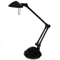 Living Accents Halogen Architect Desk Lamp with 16 Adjustable Swing Arm, T4 20 Watts, Black