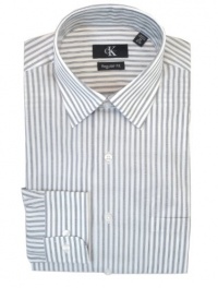 Calvin Klein L/S White Striped Dress Shirt