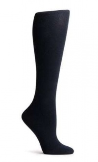 HUE Women's Flat Knit Knee Sock, Black