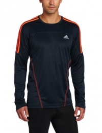 adidas Men's Response Drei Streifen Long-Sleeve Crew Neck Tee